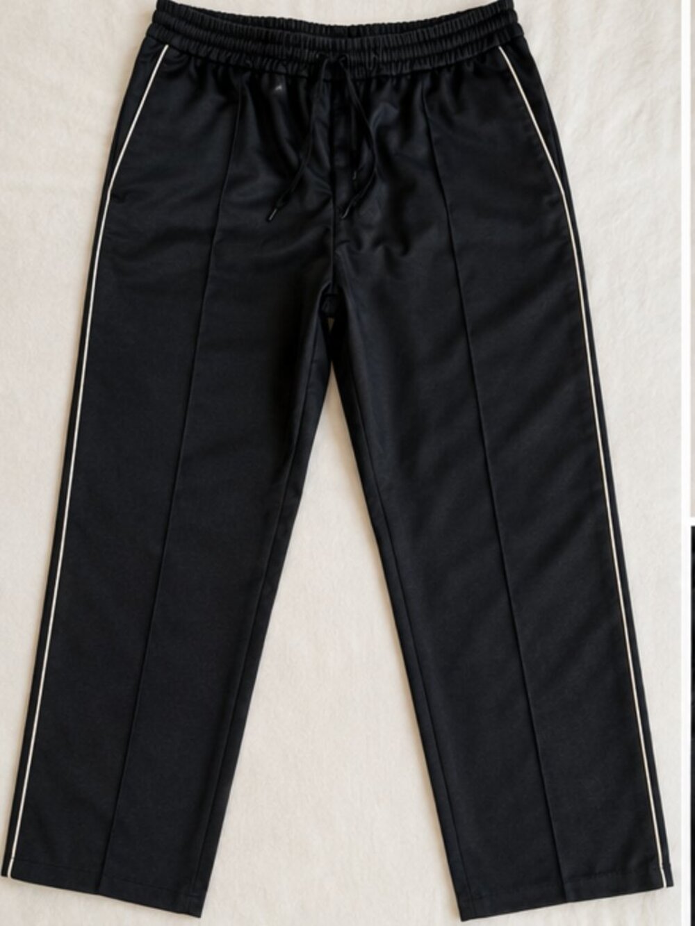 Valentino S.p.A. Men's Black Track Pants White Stripe IT 50